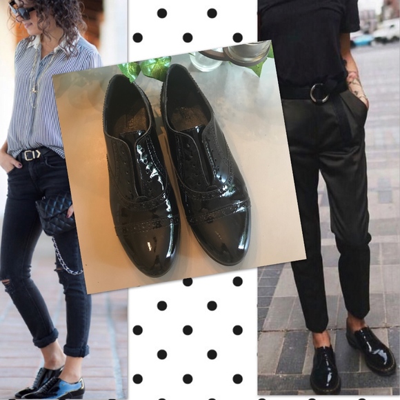 Born Shoes - So Comfortable! BORN Black Patent Cap Toe Oxford
